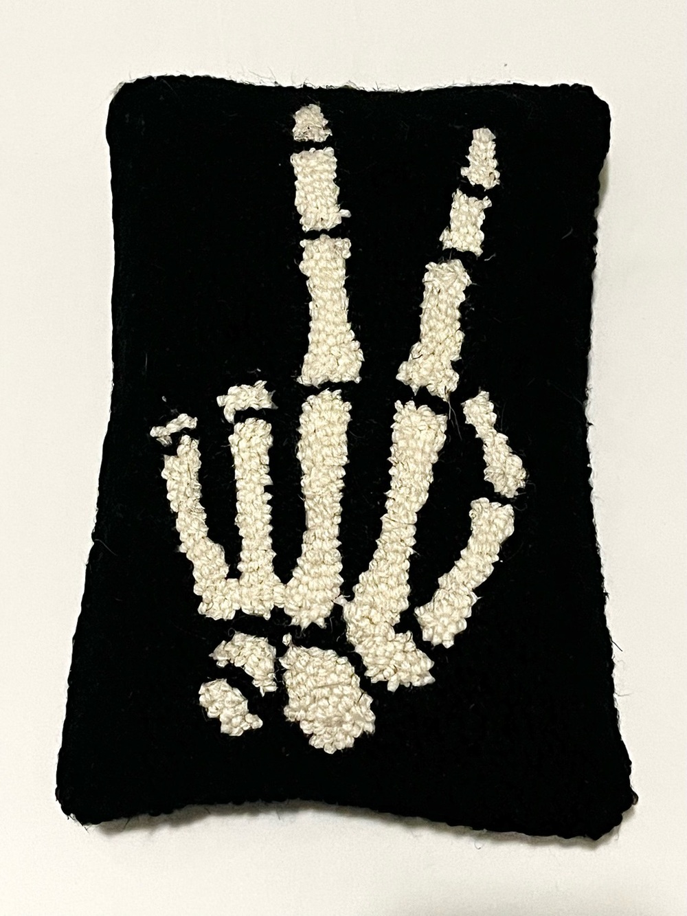 Fall/Halloween Small Hand-Skeleton Wool Pillow